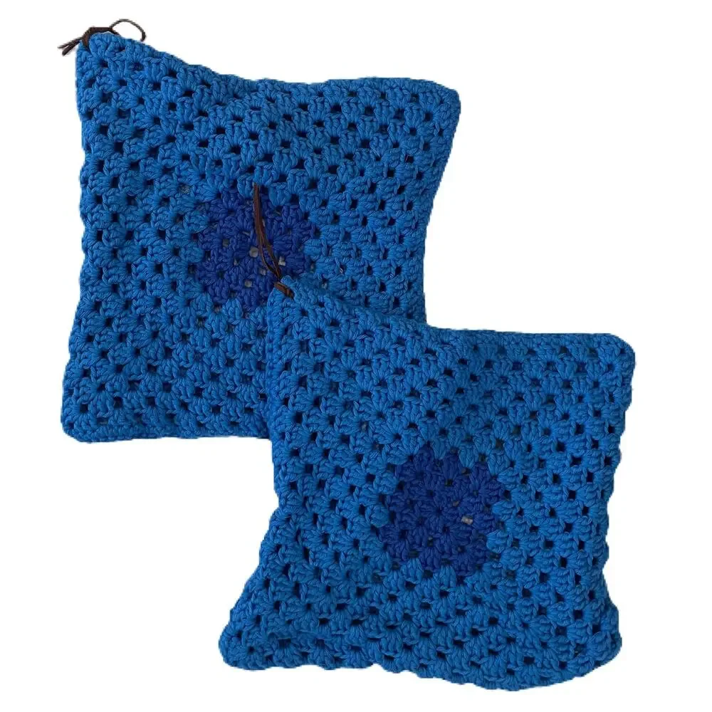 Handmade Crochet Mosaic Granny Square Pot Holders